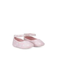 Dolce & Gabbana Kids logo-print ballerina shoes - Rosa