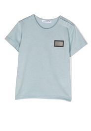 Dolce & Gabbana Kids logo-plaque short-sleeve T-shirt - Blu