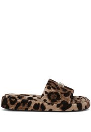 Dolce & Gabbana Slippers leopardate - Marrone