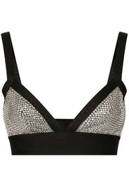 Dolce & Gabbana Reggiseno a triangolo con strass - Nero