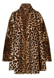 Dolce & Gabbana Cappotto leopardato in finta pelliccia - Marrone
