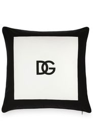 Dolce & Gabbana logo-print cotton cushion - Nero