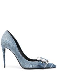 Dolce & Gabbana crystal-embellished denim pumps - Blu