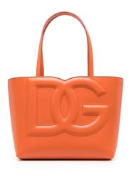 Dolce & Gabbana DG logo leather tote bag - Arancione