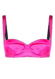 Dolce & Gabbana satin-finish balconette-style bra - Rosa