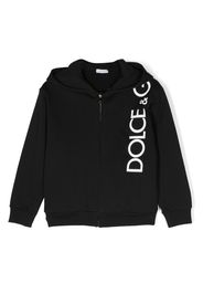 Dolce & Gabbana Kids debossed-logo detail hoodie - Nero