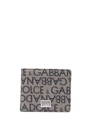 Dolce & Gabbana logo jacquard wallet - Marrone