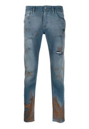 Dolce & Gabbana distressed straight-leg jeans - Blu