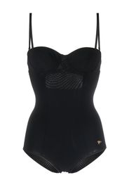 Dolce & Gabbana logo-plaque swimsuit - Nero