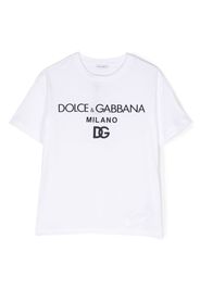 Dolce & Gabbana Kids DG Milano logo-print T-Shirt - Bianco