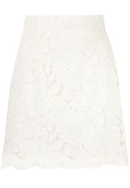 Dolce & Gabbana lace-detail miniskirt - Bianco