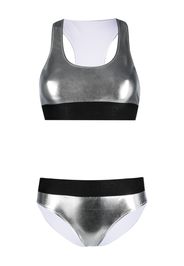 Dolce & Gabbana metallic-effect bikini - Argento