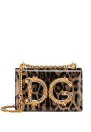 Dolce & Gabbana Borsa a tracolla DG Girls leopardata - Nero