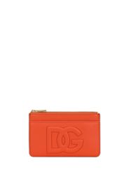 Dolce & Gabbana DG-logo zipped leather wallet - Arancione