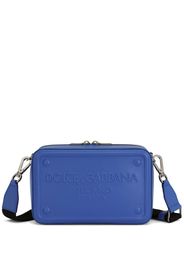 Dolce & Gabbana Borsa a spalla con logo in rilievo - Blu