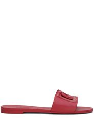 Dolce & Gabbana Sandali slides Bianca con logo DG - Rosso