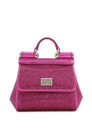 Dolce & Gabbana mini Sicily rhinestone-embellished tote bag - Rosa