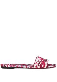 Dolce & Gabbana Sandali slides con stampa - Rosa