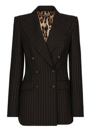 Dolce & Gabbana Blazer doppiopetto a righe - Nero