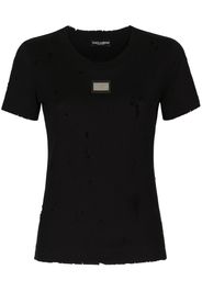 Dolce & Gabbana T-shirt con effetto vissuto - Nero