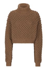 Dolce & Gabbana Maglione crop a collo alto - Marrone