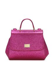 Dolce & Gabbana Kids logo-plaque lambskin shoulder bag - Rosa