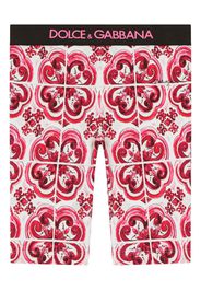 Dolce & Gabbana Kids Majolica-print cycling shorts - Rosso