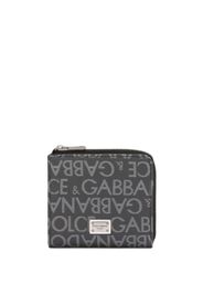 Dolce & Gabbana logo-plaque jacquard wallet - Nero