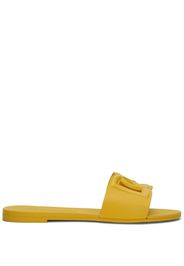 Dolce & Gabbana Sandali slides Bianca con logo DG - Giallo