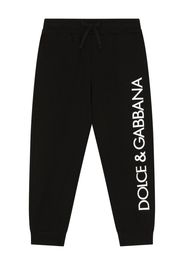 Dolce & Gabbana Kids Pantaloni sportivi con coulisse - Nero