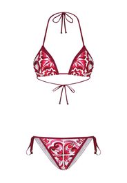 Dolce & Gabbana Set bikini con stampa - Rosso