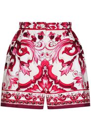 Dolce & Gabbana Shorts con stampa maioliche - Rosso