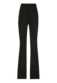 Dolce & Gabbana semi-sheer chiffon flared trousers - Nero