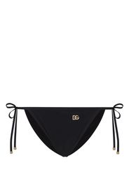 Dolce & Gabbana logo-plaque side-tie bikini bottom - Nero