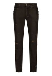 Dolce & Gabbana Jeans slim con effetto vissuto - Nero