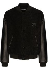 Dolce & Gabbana Bomber con placca logo - Nero