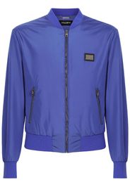 Dolce & Gabbana DG Essentials logo-plaque bomber jacket - Blu