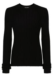 Dolce & Gabbana Maglione a coste girocollo - Nero