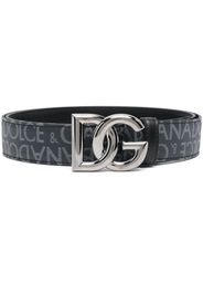 Dolce & Gabbana logo-buckle leather belt - Nero