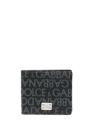 Dolce & Gabbana logo jacquard bi-fold wallet - Nero