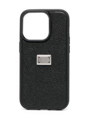 Dolce & Gabbana logo-plaque iPhone 14 Pro case - Nero