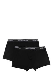Dolce & Gabbana logo-waist cotton boxer briefs (set of two) - Nero