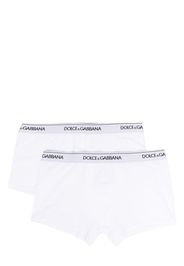 Dolce & Gabbana logo-waist cotton boxer briefs (set of two) - Bianco