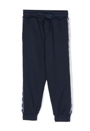 Dolce & Gabbana Kids logo-tape cotton track pants - Blu