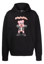 DOMREBEL Felpa con cappuccio Punk Bear - BLACK