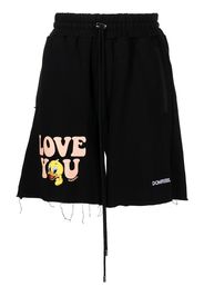 DOMREBEL graphic-print track shorts - Nero