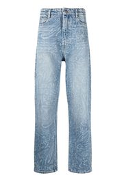 DOMREBEL straight-leg graphic-pint jeans - Blu