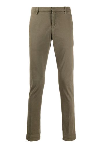 plain slim-fit chinos