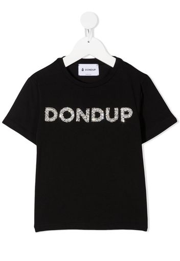 bead-embellished logo T-shirt