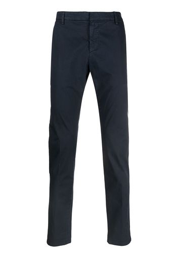 slim-fit cotton trousers